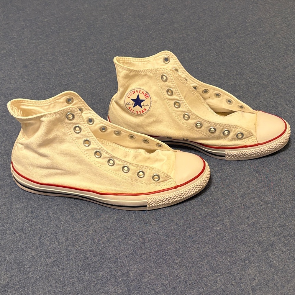 Off White High Top Converse! Size 10 Men’s 12 Women’s - laces ordered